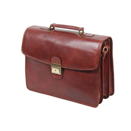 Cartable Katana Cuir de Vachette gras K31033 - Marron