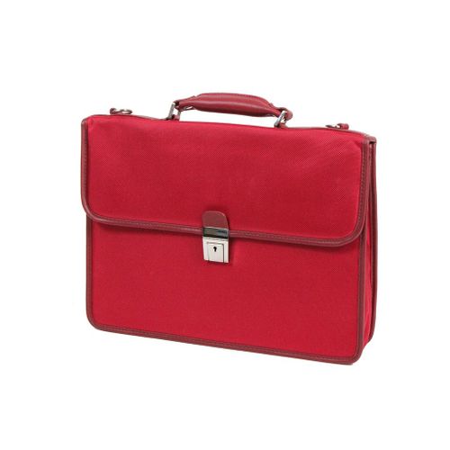 Cartable Katana Nylon Garni Cuir de Vachette K16037 - Rouge
