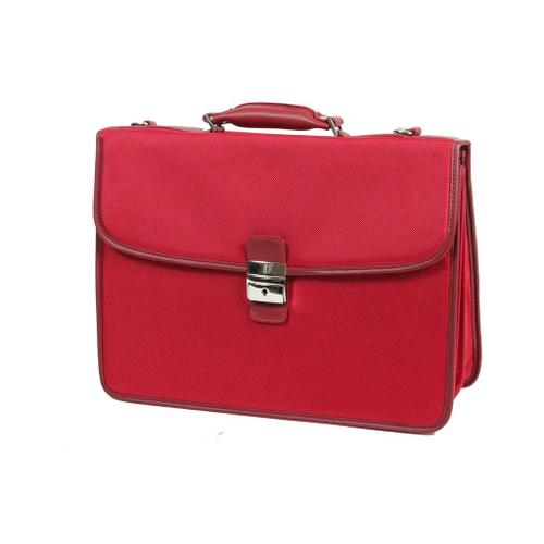 Cartable Katana Nylon Garni Cuir de Vachette K16042 - Rouge