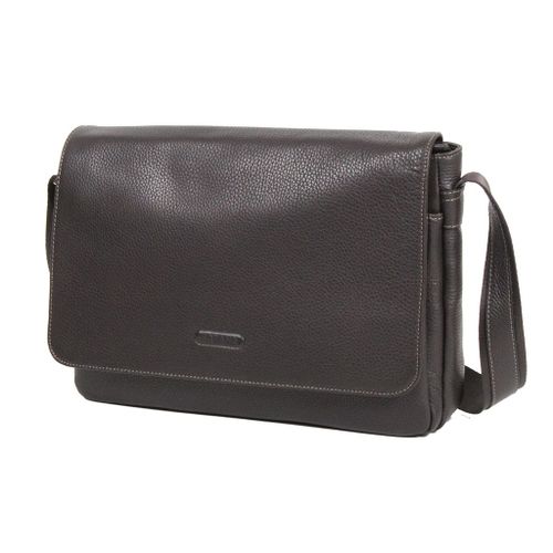 Besace Katana Cuir de Vachette grainé K83606 - Chocolat