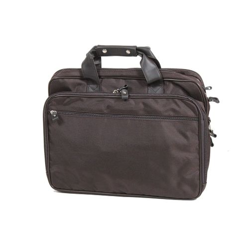 Porte Document-Ordinateur Katana Nylon Garni Cuir de Vachette K16894 - Marron