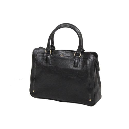 Sac à main Katana en Cuir de Vachette Collet Végétal K 66805 - Noir
