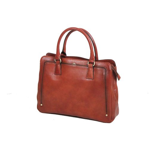 Sac à main Katana en Cuir de Vachette Collet Végétal K 66805 - Marron