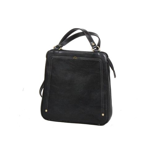 Sac à dos Katana en Cuir de Vachette collet végétal K 66806 - Noir