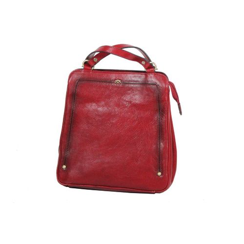 Sac à dos Katana en Cuir de Vachette collet végétal K 66806 - Rouge