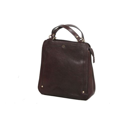 Sac à dos Katana en Cuir de Vachette collet végétal K 66806 - Chocolat