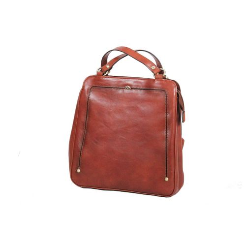 Sac à dos Katana en Cuir de Vachette collet végétal K 66806 - Marron