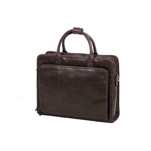 Porte-Ordinateur Katana en Cuir de Vachette gras K 31044 - Chocolat