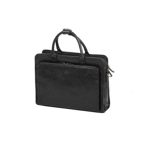 Porte-Ordinateur Katana en Cuir de Vachette gras K 31044 - Noir