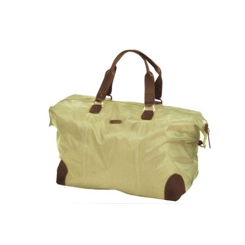 Sac de voyage Katana en Nylon garni de Croûte de Cuir de Vachette K 29320 - Taupe