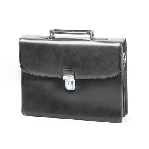 Serviette Katana Refente de cuir de Vachette K63041 - Noir