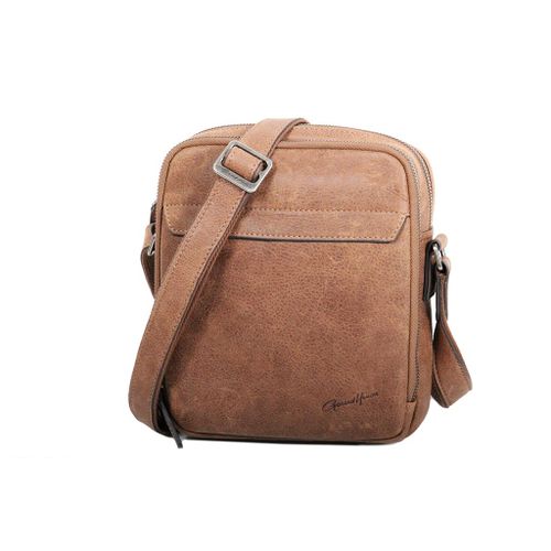 Pochette portée travers Gérard Hénon Collection Vintage 7152 - Marron clair