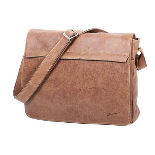 Besace A4 Grande taille Gérard Hénon Collection Vintage 7173 - Marron clair