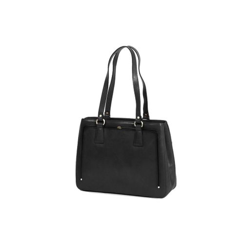 Sac shopping Katana Cuir de Vachette collet végétal 66803 - Noir
