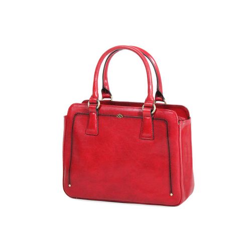 Sac à main Katana Cuir de Vachette collet végétal 66804 - Rouge