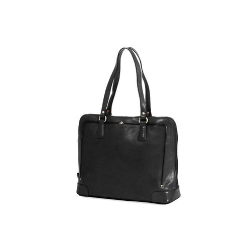 Sac shopping Katana Cuir de Vachette collet végétal 66807 - Noir