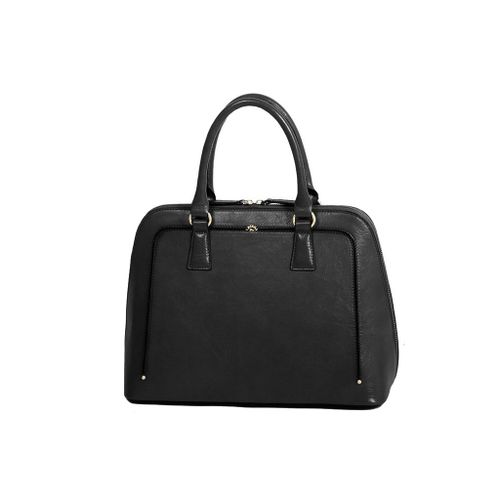 Sac à main Katana Cuir de Vachette Collet Végétal 66828 - Noir