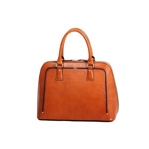 Sac à main Katana Cuir de Vachette Collet Végétal 66828 - Gold