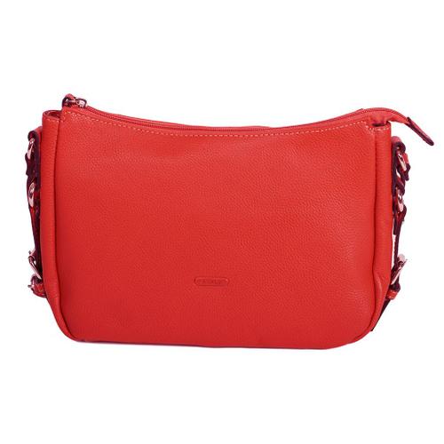 Pochette Katana en Cuir de Vachette grainé 69904 - Rouge