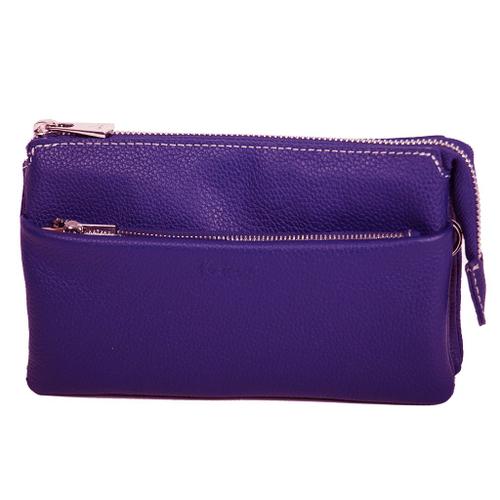 Pochette Katana en Cuir de Vachette grainé 69600 - Violet