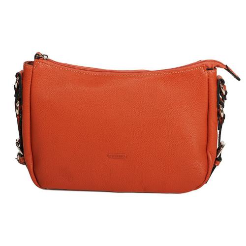 Pochette Katana en Cuir de Vachette grainé 69904 - Orange