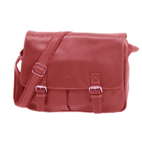 Besace Katana Cuir de Vachette grainé 69354 - Rouge