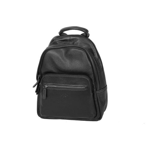Sac à dos Cuir de Vachette grainé 69512 - Noir