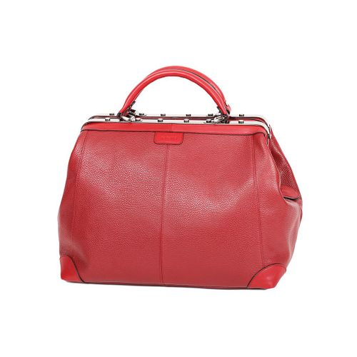 Sac Squaremouth Katana Cuir de Vachette 83254 - Taille M - Rouge