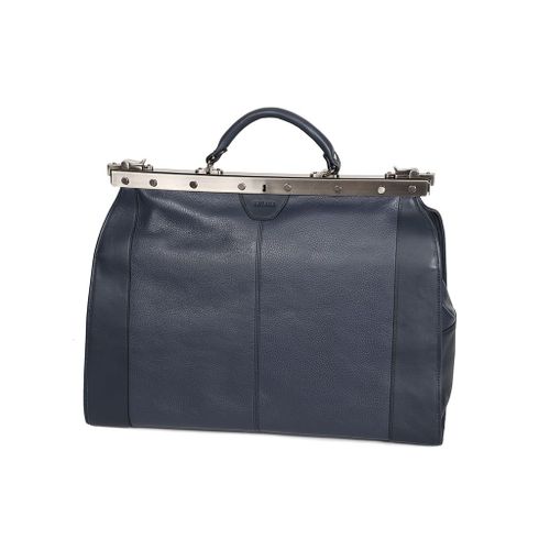Sac Diligence Katana Cuir de Vachette 83252 - Taille L - Bleu