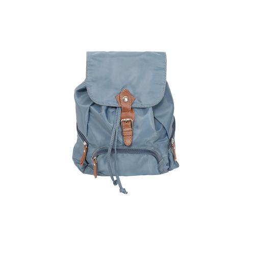 Sac à dos Katana Nylon garni croûte de cuir de vachette K 29307 - Bleu