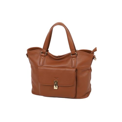 SAC SHOPPING KATANA CUIR DE VACHETTE SOUPLE 89705 - Marron clair