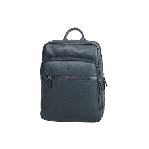 Sac à dos Katana en Cuir de Vachette grainé 89618 - Bleu