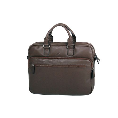 Porte-ordinateur Katana Cuir de Vachette grainé 89615 - Chocolat