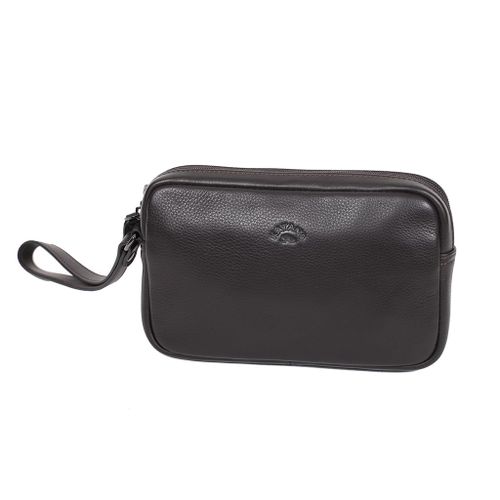 Pochette Katana Cuir de Vachette grainé 89620 - Chocolat