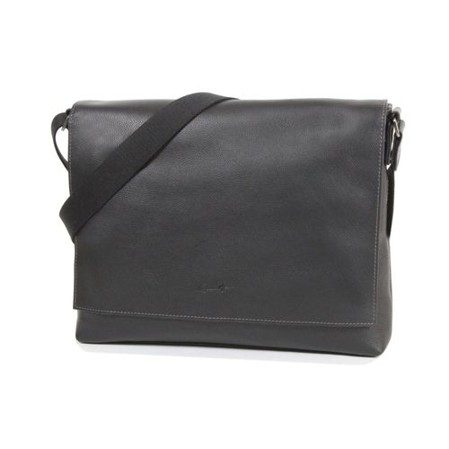 Besace Gérard Hénon A4 en Cuir de Vachette 4052 - Noir