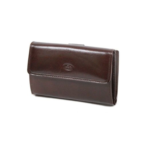 Porte-feuille femme Katana en Cuir de Vachette Collet K 353109 - Chocolat