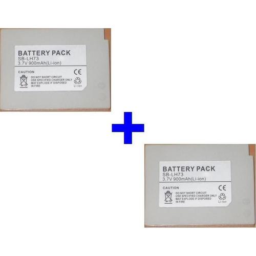 Pack de 2 batteries compatible SAMSUNG SB-LH73 SBLH73 SDC-MS61 *900mAh*