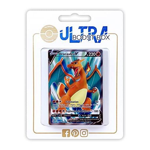 Dracaufeu V 153 172 Full Art - Ultraboost X Epée Et Bouclier 9 - Stars Étincelantes - Coffret De 10 Cartes Pokémon Françaises