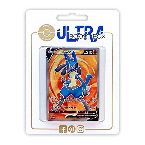 Lucario V Swsh213 Full Art - Ultraboost X Epée Et Bouclier 10 Astres Radieux - Coffret De 10 Cartes Pokémon Françaises