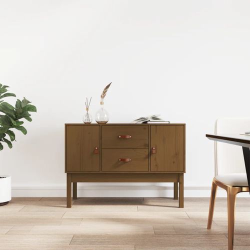 Buffet Marron Miel 110x40x78 Cm Bois Massif De Pin