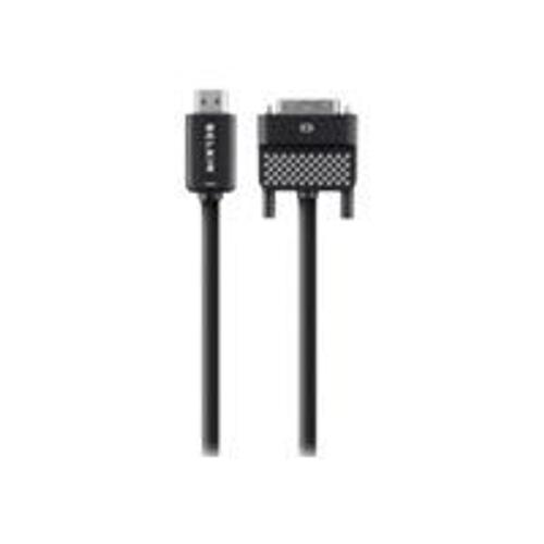 Belkin - Câble adaptateur - HDMI mâle pour DVI-D mâle - 3.7 m - blindé - noir