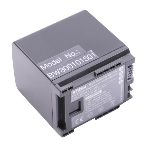 vhbw Batterie compatible avec Canon Vixia XA10, XA11, HG20, HG21, XA15, HF S30 caméra vidéo caméscope (1600mAh, 7,2V, Li-ion) avec puce d'information