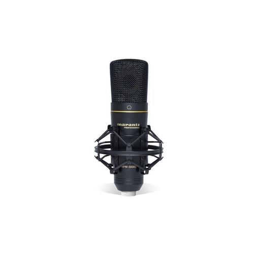 Marantz Professional MPM-2000U - Microphone Studio à Condensateur Large Membrane, Micro USB pour Le Podcast, L'Enregistrement, Le Streaming, Le Chant et Le Gaming, Câble et Étui de Transport Inclus