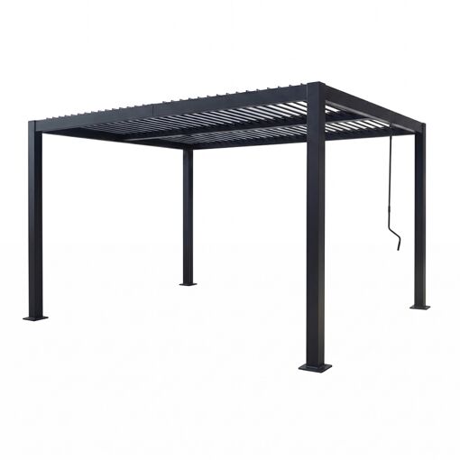 CORFU - Pergola bioclimatique structure aluminium lames orientables 4x3m