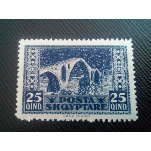 Timbre Albanie Y T 123 Pont À Brrutit 1922 ( 120208 )
