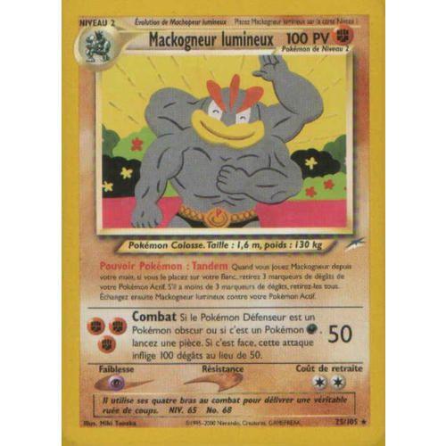 Pokemon - Neo Destiny - Mackogneur Lumineux - 25/105 - 100pv - Rare