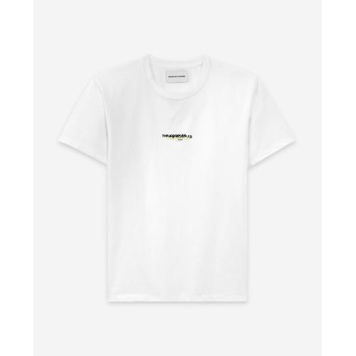 T-Shirt Blanc Coton À Triple Logo - M