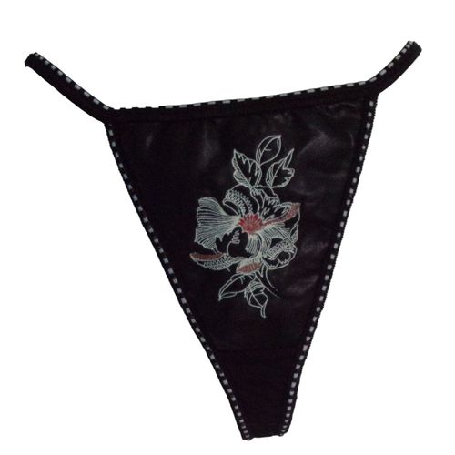 Charlott' Lingerie String Assorti Noir