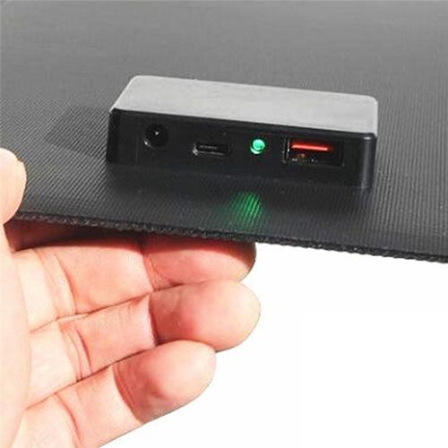 15w 5v/18v Panneau Solaire Polysilicium Panneaux Chargeur De Batterie Solaire Extérieur Type-C Usb Dc Sortie Pour Chargeurs De Téléphone Portable A