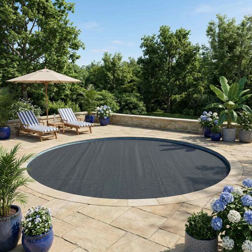vidaXL Couverture de piscine solaire de haute qualité Noir PE